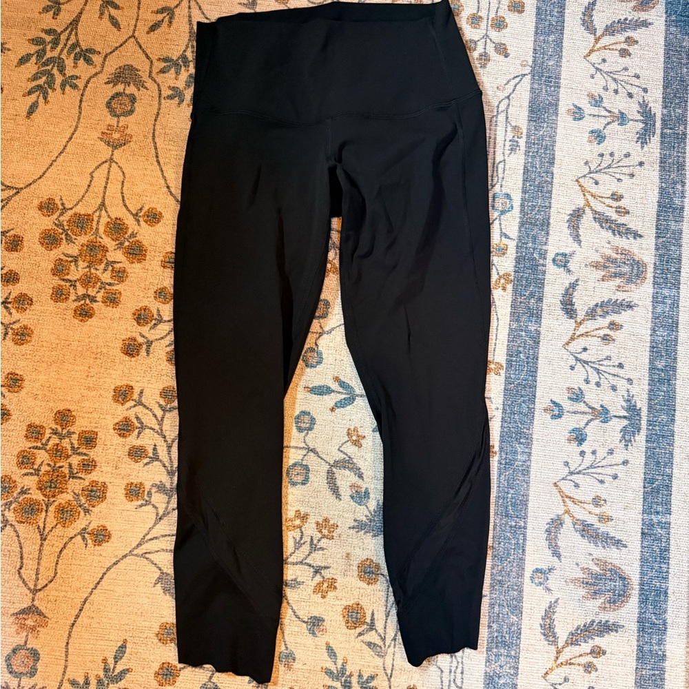 Lululemon Athletica Black Scallop Mesh Leggings